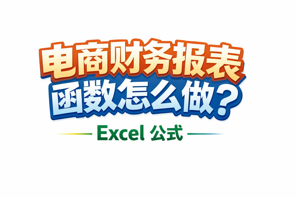 函数制作！电商财务报表函数怎么做，Excel 公式